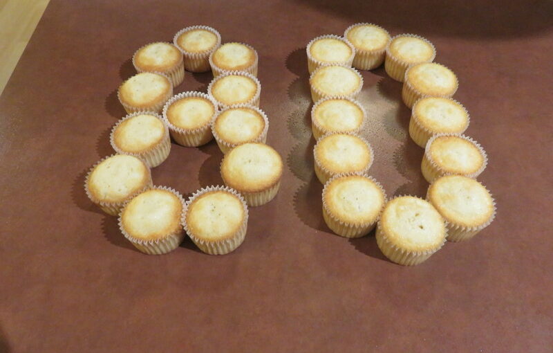 80th Birthday Cupcakes